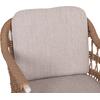 ΠΟΛΥΘΡΟΝΑ BOXER HM6556.02 ΑΛΟΥΜΙΝΙΟ & OLEFIN ΜΠΕΖ-TWIST WICKER 58x60x80Yεκ (σετ 2 τεμαχίων)