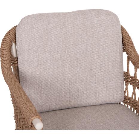 ΠΟΛΥΘΡΟΝΑ BOXER HM6556.02 ΑΛΟΥΜΙΝΙΟ & OLEFIN ΜΠΕΖ-TWIST WICKER 58x60x80Yεκ (σετ 2 τεμαχίων)