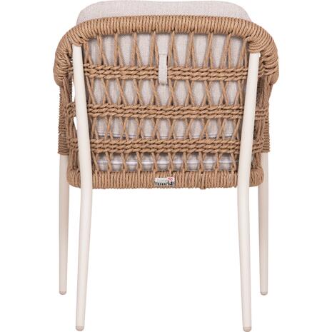 ΠΟΛΥΘΡΟΝΑ BOXER HM6556.02 ΑΛΟΥΜΙΝΙΟ & OLEFIN ΜΠΕΖ-TWIST WICKER 58x60x80Yεκ (σετ 2 τεμαχίων)