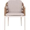 ΠΟΛΥΘΡΟΝΑ BOXER HM6556.02 ΑΛΟΥΜΙΝΙΟ & OLEFIN ΜΠΕΖ-TWIST WICKER 58x60x80Yεκ (σετ 2 τεμαχίων)