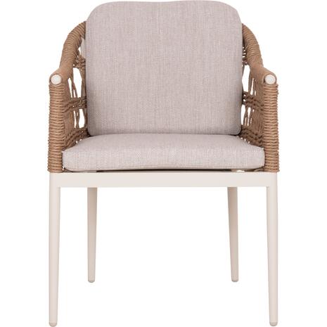 ΠΟΛΥΘΡΟΝΑ BOXER HM6556.02 ΑΛΟΥΜΙΝΙΟ & OLEFIN ΜΠΕΖ-TWIST WICKER 58x60x80Yεκ (σετ 2 τεμαχίων)