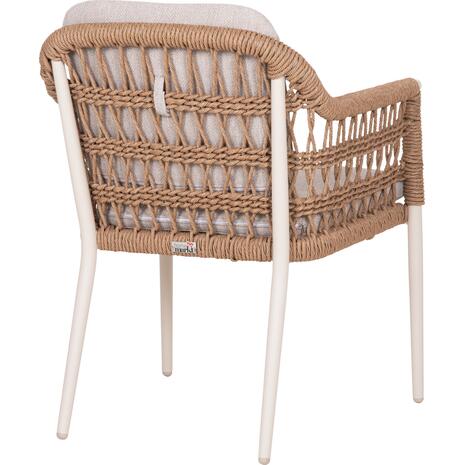ΠΟΛΥΘΡΟΝΑ BOXER HM6556.02 ΑΛΟΥΜΙΝΙΟ & OLEFIN ΜΠΕΖ-TWIST WICKER 58x60x80Yεκ (σετ 2 τεμαχίων)