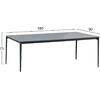 ΤΡΑΠΕΖΙ ΤΡΑΠΕΖΑΡΙΑΣ STAD HM6557.01 ΓΚΡΙ ΑΛΟΥΜΙΝΙΟ & SINTERED STONE TOP 180x90x74Υεκ