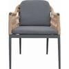 ΠΟΛΥΘΡΟΝΑ BOXER HM6556.01 ΑΛΟΥΜΙΝΙΟ & OLEFIN ΓΚΡΙ-TWIST WICKER 58x60x80Yεκ (σετ 2 τεμαχίων)