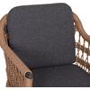 ΠΟΛΥΘΡΟΝΑ BOXER HM6556.01 ΑΛΟΥΜΙΝΙΟ & OLEFIN ΓΚΡΙ-TWIST WICKER 58x60x80Yεκ (σετ 2 τεμαχίων)