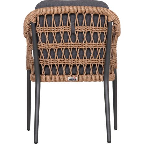 ΠΟΛΥΘΡΟΝΑ BOXER HM6556.01 ΑΛΟΥΜΙΝΙΟ & OLEFIN ΓΚΡΙ-TWIST WICKER 58x60x80Yεκ (σετ 2 τεμαχίων)