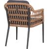 ΠΟΛΥΘΡΟΝΑ BOXER HM6556.01 ΑΛΟΥΜΙΝΙΟ & OLEFIN ΓΚΡΙ-TWIST WICKER 58x60x80Yεκ (σετ 2 τεμαχίων)