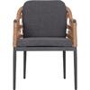 ΠΟΛΥΘΡΟΝΑ BOXER HM6556.01 ΑΛΟΥΜΙΝΙΟ & OLEFIN ΓΚΡΙ-TWIST WICKER 58x60x80Yεκ (σετ 2 τεμαχίων)