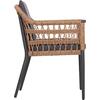 ΠΟΛΥΘΡΟΝΑ BOXER HM6556.01 ΑΛΟΥΜΙΝΙΟ & OLEFIN ΓΚΡΙ-TWIST WICKER 58x60x80Yεκ (σετ 2 τεμαχίων)