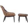 ΠΟΛΥΘΡΟΝΑ LOUNGE ΜΕ ΥΠΟΠΟΔΙΟ REMVAZZO HM6561.01 ΑΛΟΥΜΙΝΙΟ ΓΚΡΙ--WICKER 90x85x96Υεκ