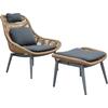 ΠΟΛΥΘΡΟΝΑ LOUNGE ΜΕ ΥΠΟΠΟΔΙΟ REMVAZZO HM6561.01 ΑΛΟΥΜΙΝΙΟ ΓΚΡΙ--WICKER 90x85x96Υεκ