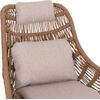 ΠΟΛΥΘΡΟΝΑ LOUNGE ΜΕ ΥΠΟΠΟΔΙΟ REMVAZZO HM6561.02 ΑΛΟΥΜΙΝΙΟ ΜΠΕΖ--WICKER 90x85x96Υεκ