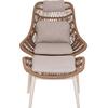 ΠΟΛΥΘΡΟΝΑ LOUNGE ΜΕ ΥΠΟΠΟΔΙΟ REMVAZZO HM6561.02 ΑΛΟΥΜΙΝΙΟ ΜΠΕΖ--WICKER 90x85x96Υεκ