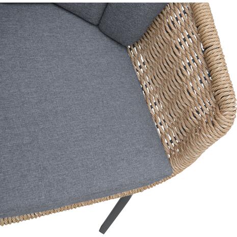 ΠΟΛΥΘΡΟΝΑ VICTUS HM6559.01 ΑΛΟΥΜΙΝΙΟ & OLEFIN ΓΚΡΙ-TWIST WICKER 60x62x76Yεκ (σετ 2 τεμαχίων)