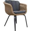ΠΟΛΥΘΡΟΝΑ VICTUS HM6559.01 ΑΛΟΥΜΙΝΙΟ & OLEFIN ΓΚΡΙ-TWIST WICKER 60x62x76Yεκ (σετ 2 τεμαχίων)