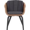 ΠΟΛΥΘΡΟΝΑ VICTUS HM6559.01 ΑΛΟΥΜΙΝΙΟ & OLEFIN ΓΚΡΙ-TWIST WICKER 60x62x76Yεκ (σετ 2 τεμαχίων)