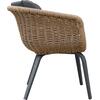 ΠΟΛΥΘΡΟΝΑ VICTUS HM6559.01 ΑΛΟΥΜΙΝΙΟ & OLEFIN ΓΚΡΙ-TWIST WICKER 60x62x76Yεκ (σετ 2 τεμαχίων)