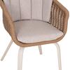 ΠΟΛΥΘΡΟΝΑ VICTUS HM6559.02 ΑΛΟΥΜΙΝΙΟ & OLEFIN ΜΠΕΖ-TWIST WICKER 60x62x76Yεκ (σετ 2 τεμαχίων)