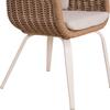 ΠΟΛΥΘΡΟΝΑ VICTUS HM6559.02 ΑΛΟΥΜΙΝΙΟ & OLEFIN ΜΠΕΖ-TWIST WICKER 60x62x76Yεκ (σετ 2 τεμαχίων)