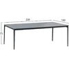 ΤΡΑΠΕΖΙ ΤΡΑΠΕΖΑΡΙΑΣ STAD HM6558.01 ΓΚΡΙ ΑΛΟΥΜΙΝΙΟ & SINTERED STONE TOP 220x100x74Υεκ