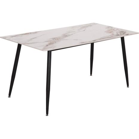 ΤΡΑΠΕΖΙ RAVEN HM18150.04 ΚΕΡΑΜΙΚΟ TOP ΜΕ ΟΨΗ ΛΕΥΚΟ/ΚΑΦΕ ΜΑΡΜΑΡΟ 160x80x74Υεκ.