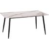 ΤΡΑΠΕΖΙ RAVEN HM18150.04 ΚΕΡΑΜΙΚΟ TOP ΜΕ ΟΨΗ ΛΕΥΚΟ/ΚΑΦΕ ΜΑΡΜΑΡΟ 160x80x74Υεκ.