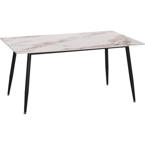 ΤΡΑΠΕΖΙ RAVEN HM18150.04 ΚΕΡΑΜΙΚΟ TOP ΜΕ ΟΨΗ ΛΕΥΚΟ/ΚΑΦΕ ΜΑΡΜΑΡΟ 160x80x74Υεκ.