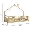 ΚΡΕΒΑΤΙ ΠΑΙΔΙΚΟ HOUSER HM740.01 τ.MONTESSORI ΞΥΛΟ ΠΕΥΚΟ ΦΥΣΙΚΟ--ΓΙΑ 190x90εκ