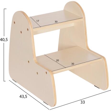 ΠΑΙΔΙΚΗ ΣΚΑΛΑ/ΣΚΑΜΠΟ RICKI HM18340.01 MDF & ΚΟΝΤΡΑΠΛΑΚΕ ΦΥΣΙΚΟ 33x43.5x40.5Υεκ