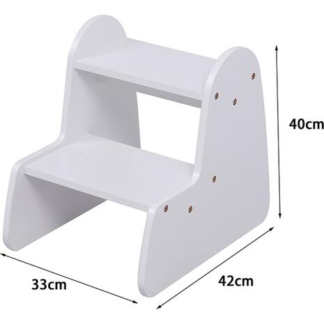 ΠΑΙΔΙΚΗ ΣΚΑΛΑ/ΣΚΑΜΠΟ RICKI HM18340.03 MDF & ΚΟΝΤΡΑΠΛΑΚΕ ΛΕΥΚΟ 33x43.5x40.5Υεκ
