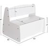 ΠΑΓΚΑΚΙ ΠΑΙΔΙΚΟ ΜΕ ΑΠΟΘ.ΧΩΡΟ RICKI HM18342.03 MDF & ΚΟΝΤΡΑΠΛΑΚΕ ΛΕΥΚΟ 63x43x47Υεκ