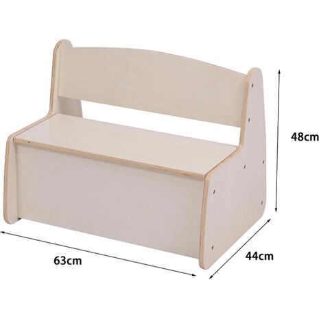 ΠΑΓΚΑΚΙ ΠΑΙΔΙΚΟ ΜΕ ΑΠΟΘ.ΧΩΡΟ RICKI HM18342.01 MDF & ΚΟΝΤΡΑΠΛΑΚΕ ΦΥΣΙΚΟ 63x43x47Υεκ