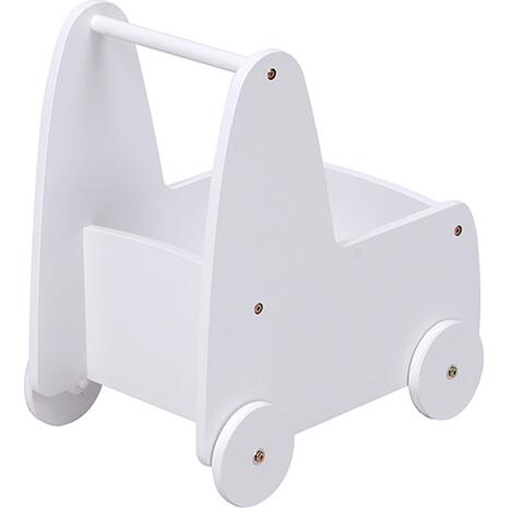 ΠΑΙΔΙΚΟ ΤΡΟΛΕΥ/ΚΑΡΟΤΣΑΚΙ RICKI HM18341.03 MDF & ΚΟΝΤΡΑΠΛΑΚΕ ΛΕΥΚΟ 33x45x50Υεκ