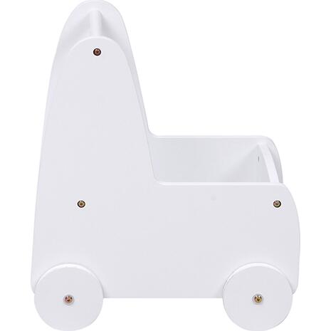ΠΑΙΔΙΚΟ ΤΡΟΛΕΥ/ΚΑΡΟΤΣΑΚΙ RICKI HM18341.03 MDF & ΚΟΝΤΡΑΠΛΑΚΕ ΛΕΥΚΟ 33x45x50Υεκ