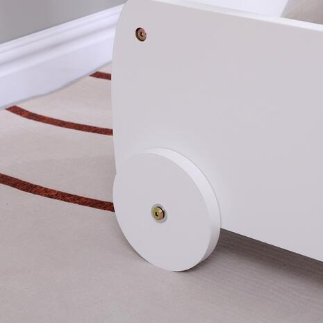 ΠΑΙΔΙΚΟ ΤΡΟΛΕΥ/ΚΑΡΟΤΣΑΚΙ RICKI HM18341.03 MDF & ΚΟΝΤΡΑΠΛΑΚΕ ΛΕΥΚΟ 33x45x50Υεκ