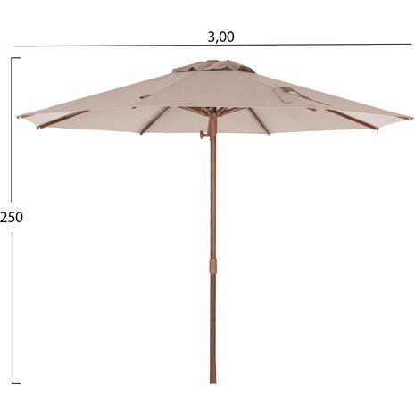 ΕΠΑΓΓΕΛΜΑΤΙΚΗ ΟΜΠΡΕΛΑ GLADELL Φ3,00μ HM6603.02 ΜΠΕΖ ΠΑΝΙ-HEAT TRANSFER ΑΛΟΥMΙΝΙΟ (ΧΩΡΙΣ ΒΑΣΗ)