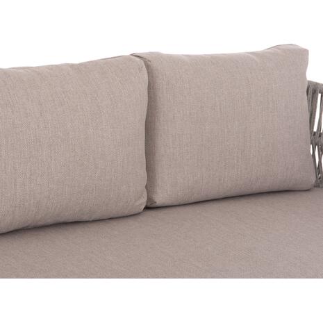 ΣΕΤ ΣΑΛΟΝΙ 4ΤΜΧ MAHAL HM6424.02 ΚΡΕΜ ΑΛΟΥΜΙΝΙΟ--ΜΠΕΖ OLEFIN & ΣΧΟΙΝΙ STRAP