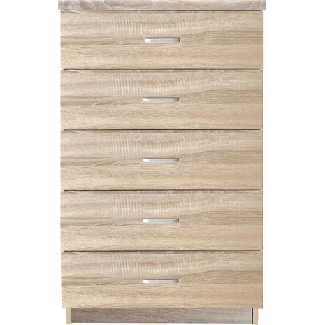 DRAWER Συρταριέρα με 5 Συρτάρια, Απόχρωση Sonoma (Ε7395,2)