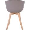 OPTIM Πολυθρόνα Ξύλινο Πόδι Οξιά Φυσικό, PP Sand Beige (σετ 4 τεμαχίων) (ΕΜ140,3)