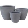 FLOWER POT-3  Set 3 τεμαχίων Cement Grey (Ε6302,S)