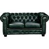CHESTERFIELD Birmingham Καναπές 2Θέσιος Σαλονιού Καθιστικού,Δέρμα Antique Green (Ε9574,23)