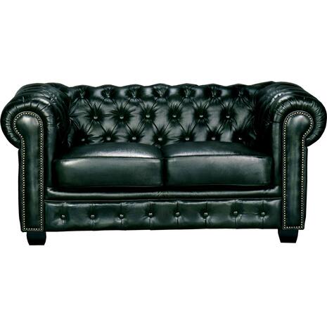 CHESTERFIELD Birmingham Καναπές 2Θέσιος Σαλονιού Καθιστικού,Δέρμα Antique Green (Ε9574,23)