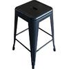 RELIX Σκαμπό Bar H.65cm, Στοιβαζόμενο, Μέταλλο Βαφή Μαύρο (Ε5193,1W)