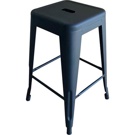 RELIX Σκαμπό Bar H.65cm, Στοιβαζόμενο, Μέταλλο Βαφή Μαύρο Matte (Ε5193,1ΜW)