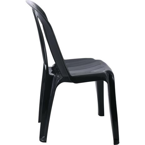 IRIDE Καρέκλα Στοιβαζόμενη, ΡΡ Ανθρακί (Ε369,1)