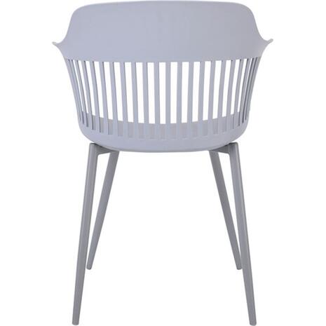 LOUISE Πολυθρόνα Μέταλλο Βαφή Γκρι, PP-UV Γκρι (ΕΜ165,3W)