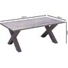 ALLEY Τραπέζι Dining Κήπου-Βεράντας ALU Grey (Ε6842,2)