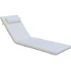 SUNLOUNGER Μαξιλάρι Ξαπλώστρας με Προσκέφαλο, Ύφασμα Water Repellent Εκρού, Φερμουάρ (Ε2014,1)