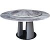 LAZY SUSAN Τραπέζι Ροτόντα με Περιστρεφόμενη επιφάνεια, Βάση Μέταλλο-Επιφάνεια Μάρμαρο (ΕΜ784,1)