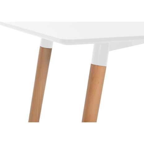 ΤΡΑΠΕΖΙ MINIMAL HM008.01 ΛΕΥΚΟ MDF, ΞΥΛΙΝΑ ΠΟΔΙΑ ΟΞΙΑ, 120Χ80X73Υ ΕΚ.